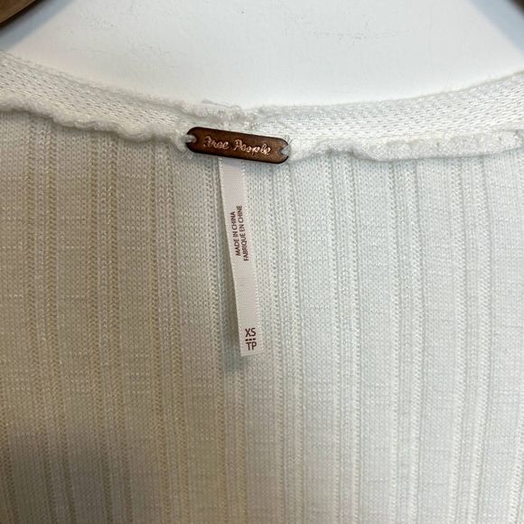 Free People Womens Ribbed Long Duster Cardigan Sweater Size XS Long Sleeve - Picture 4 of 15
